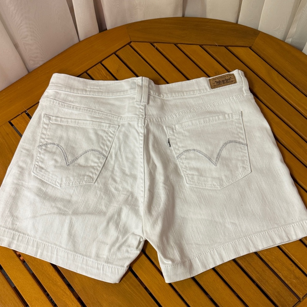 Levi's Women's White Denim Shorts